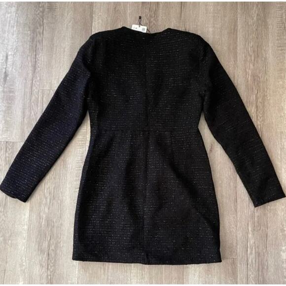 ZARA BLOGGER FAVORITE TEXTURED WEAVE DRESS WITH RUFFLE - Picture 4 of 16